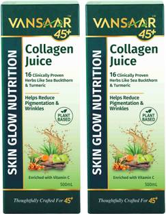 VANSAAR 45+ Collagen Juice|Anti Aging,Skin Glow|16 Clinically Proven Herbs 500ml