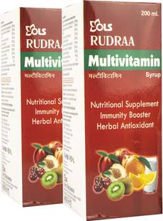 Rudraa Multivitamin Syrup Nutritional Supplement for complete nutrition immunity booster pack of 2 Each 200ml
