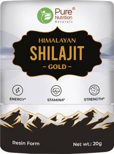 Pure Nutrition Shilajit Gold 20g Resin High in Fulvic acid Boosts Stamina & Strength