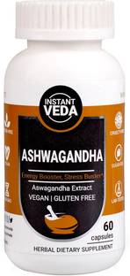 INSTANT VEDA Ashwagandha Capsules | Helps in Building Muscle Strength & Stamina (60 Capsules)