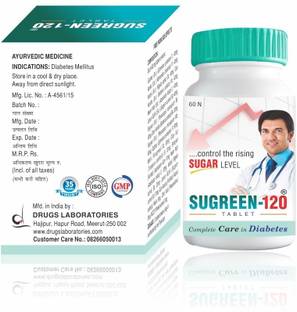 Drugs Laboratories Sugreen-120 For Diabetes Care 60 Tablets