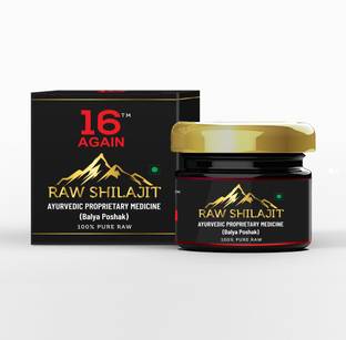 16Again Ayurvedic Shilajit Resin for Strength,Stamina & Endurance-15g