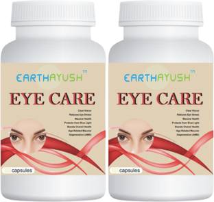 earthayush Eye Care / Advance Daily Eye Care For Digital Age / 60 Capsule / Pack of 2