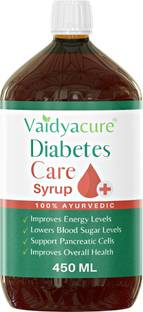 Vaidyacure Diabetes Care Syrup 450ML Controls Blood Sugar 100% Naturally Ingredients