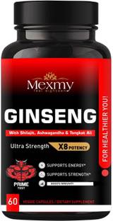 Mexmy Organic Korean Red Ginseng | Boosts Stamina, Energy,performance&focus Levels