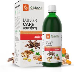 Krishna's Herbal & Ayurveda Lungs Care Juice | Blend of 21 Super Herbs | Supports Respiratory System