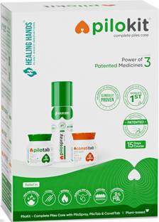 Healing Hands PiloKit Piles Care Kit 15-Day| Patented 3 Medicines- PiloSpray PiloTab ConstiTab