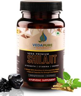 Vedapure Premium Shilajit With Safed Musli & Ashwagandha - For Power & Strength