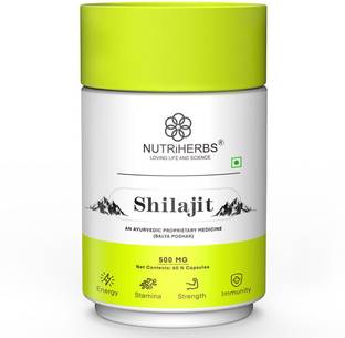 Nutriherbs Shilajit Capsule for Men Power | Natural Strenth & Stamina Booster Supplement