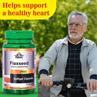CIPZER Flaxseed Capsule(30 Caps)-Soften stools,Promote digestion& Suitable joint health