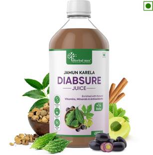 Herbal max Diabsure Juice Helps Manage Blood Sugar | Karela, Jamun & Natural Herbs