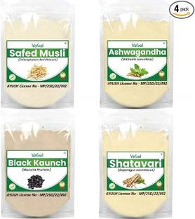 VAGAL Safed Musli, Ashwagandha, Kaunch, Shatavari Powder Combo