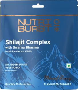Nutriburst Shilajit Gummies, Ayurvedic Herbal Blend, Natural Energy & Vitality Booster