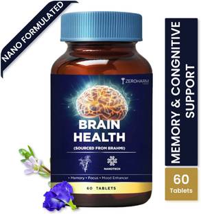 ZEROHARM Brain Health with Ginkgo Biloba for Memory, Focus, Clarity & Cognitive Health