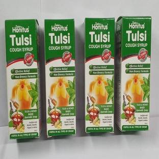 Dabur Tulsi Cough Syrup with Mulethi, Honey ,Shunthi & Banaphsa 400 ml(100 Each)