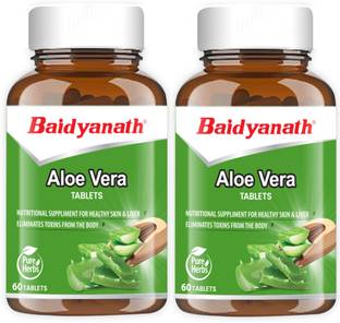 Baidyanath Aloe Vera Tablets | Nutritional Supplement for Healthy Skin and Liver | Eliminates Toxins and Boosts Immune System | For all Wellness and Rejuvenation | 120 TB