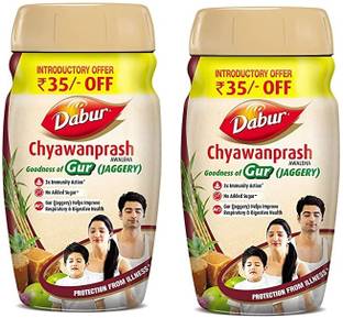 Dabur Chyawanprash Goodness of Gur(Jaggery)- 900gm|3X Immunity Action|No added Sugar