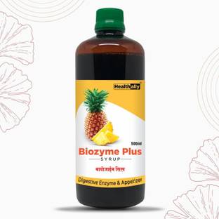 Health Ally Biozyme Plus Syrup, Digestive Enzyme & Appetizer Herbal Ayurvedic Tonic | Detoxify Stomach, Relieves Gas Problems & Bloating (No Side Effects)