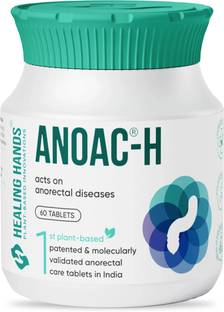 Healing Hands Anoac-H Tablet Patented Advanced Piles & Fissure Relief - Pain Bleeding Swelling