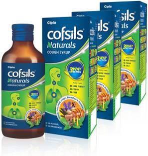 Cipla Naturals Cough Syrup | Relief from Cough, Sore throat & Cold |