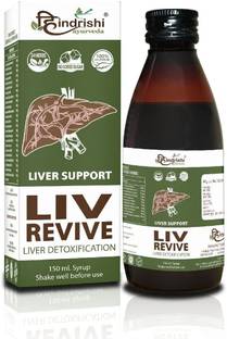 Hindrishi Ayurveda Liv-Revive Syrup for Total Liver Detox, Fatty Liver , Gastric issues, Alcohol Toxicity, Weak Liver , Jaundice , Indigestion ,Constipation Pack of 1 Bottle