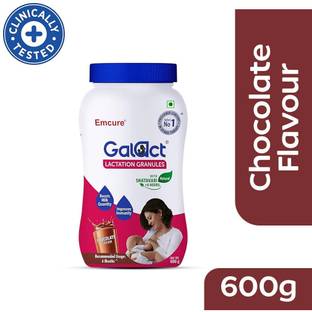 गैलेक्ट Shatavari Chocolate Flavor Lactation Granules 600g Monthly Pack By Emcure Pharma