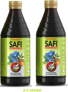 Hamdard Safi 100% Pure Blood Purifier Syrup |500ml| For Healthy & Glowing Skin|Pack of 2
