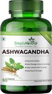 Simply Herbal Ashwagandha 1000MG General Wellness Capsules - Better Immunity & Extra Strength
