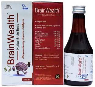 arlak Ayurveda Brain Wealth Capsuls and syrup Combo.