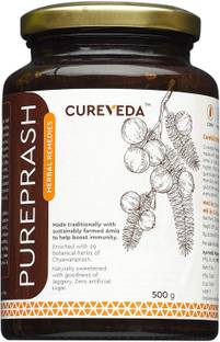 Cureveda Pureprash Sugarfree Chyawanprash, Immunity Booster with Jaggery & Kesar - 500gm