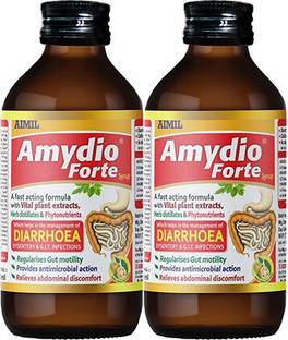 AIMIL Amydio Forte Syrup for Diarrhoea & Dysentery | Energizes Body by Replenishing Electrolyte to Prevent Dehydration (Pack of 2)