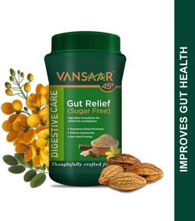 VANSAAR Gut Relief (Sugarfree) Ayurvedic Stomach Cleanser for Constipation & Gas-100g