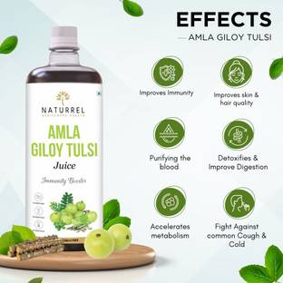 Naturrel Amla, Giloy & Tulsi (3-in-1) Juice - 1L | Rich in Vitamin C|