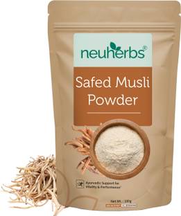 Neuherbs Organic Safed Musli Powder | Ayurvedic Support for Vitality |No Additives