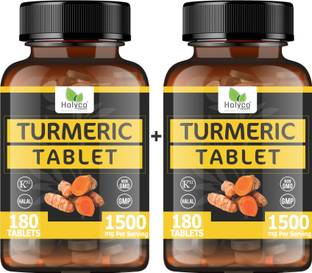 Holyco Health Turmeric Tablet - 180 Tablets (pack of 2) | Curcuma longa, Haldi