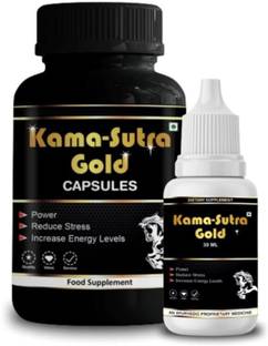 Redtize fhgf65 Sutra- Kama Extra Gold Capsule Oil Men White Safed Musli (Pack of 2)