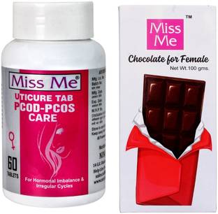 Miss Me PCOD Relif Tablet And Dark Chocolate Combo