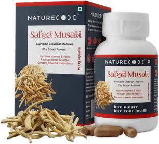 Nature Code Safed Musali | For Strength, Immunity, Vitality & Stamina| For Men and Women| Ayurvedic Classical Medicine