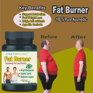 earthayush Fat Burner / Weight Loss Fast & Reduce Metabolism / 60 Capsule / Pack of 1