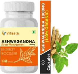 VITASTA ASHWAGANDHA CAPSULE 1000MG FOR IMMUNITY,STAMINA STRESS, ANEXITY IN MEN & WOMEN