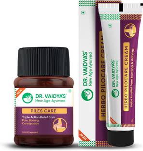 DR. VAIDYA'S Piles Management Combo (Piles Care + Pilocare Cream)