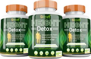 Divya Shree Height Detox Pack of 3 for Height Gain Height Increasing & Growth Bones Increase