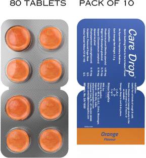 Care Drop Orange Ayurvedic Lozenges I 80 Tablets