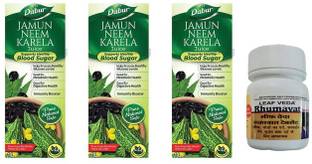 डाबर Jamun Neem Karela Juice For Blood Sugar With Leaf Rhumawat 20 Tab