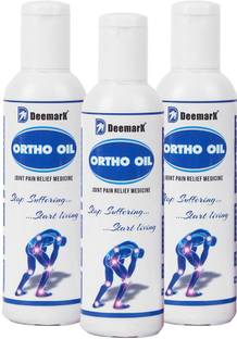 DEEMARK Ortho Pain Relief Oil Pack of 3 (3*50ml) - Joint Pain & Muscles Pain & Cramps | Sprains, Arthritis & twitching | Rehabilitates Stiff Joints | Frozen Joints