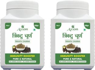 AXIOM Trikatu Churna 100gm | Immunity Booster| Antioxidant Properties | Indigestion | Helps In Cough & Cold | 100% Natural WHO-GLP, GMP Certified Product | Pack of 2