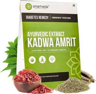 Smartveda Kadwa Amrit - Ayurvedic Diabetes Control Powder, Made from 7 Potent Herbs