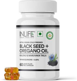 INLIFE Black Seed Oil (480 mg)&Oregano Oil (20 mg, 50:1)|Antioxidant,Immune & Wellness