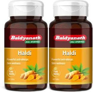 Baidyanath Haldi Tablets - 60 Tablets with Haridra Extract