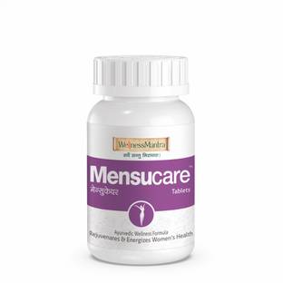 WellnessMantra Mensucare | Ayurvedic 60 Tablets | For Irregular Menstruation | Correct Hormonal Balance, Overcome PCOS/PCOD, Regularize Periods & prevent painful periods | Shatavari, Ashoka, Lodhra & 24 more herbs